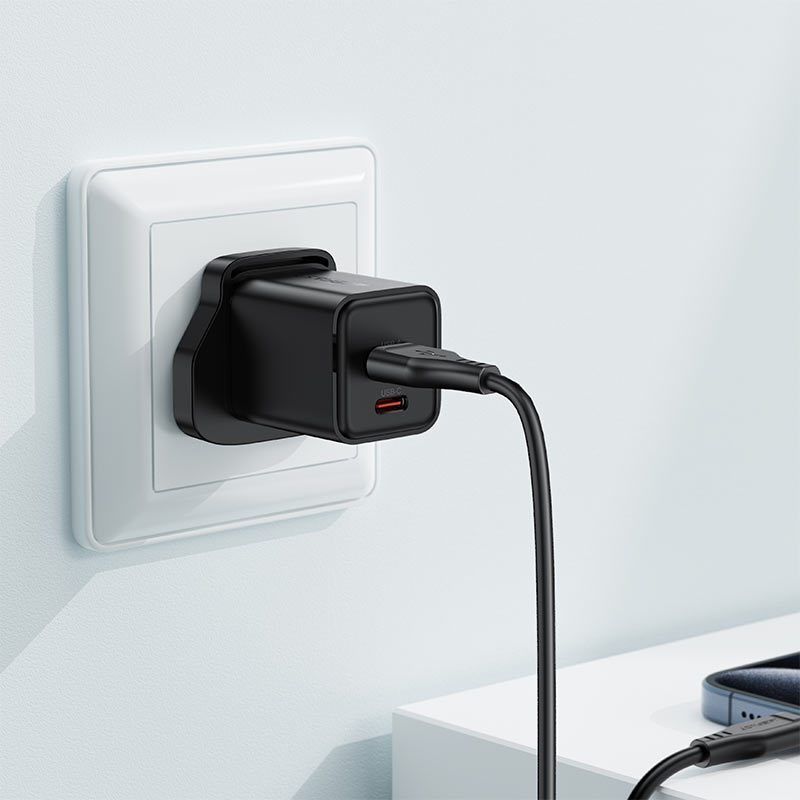 AceFast | 18493 | A127 | PD30W Gan (Usb C) Charger | UK | Black AceFast | 18493 | A127 | PD30W Gan (Usb C) Charger | UK | Black